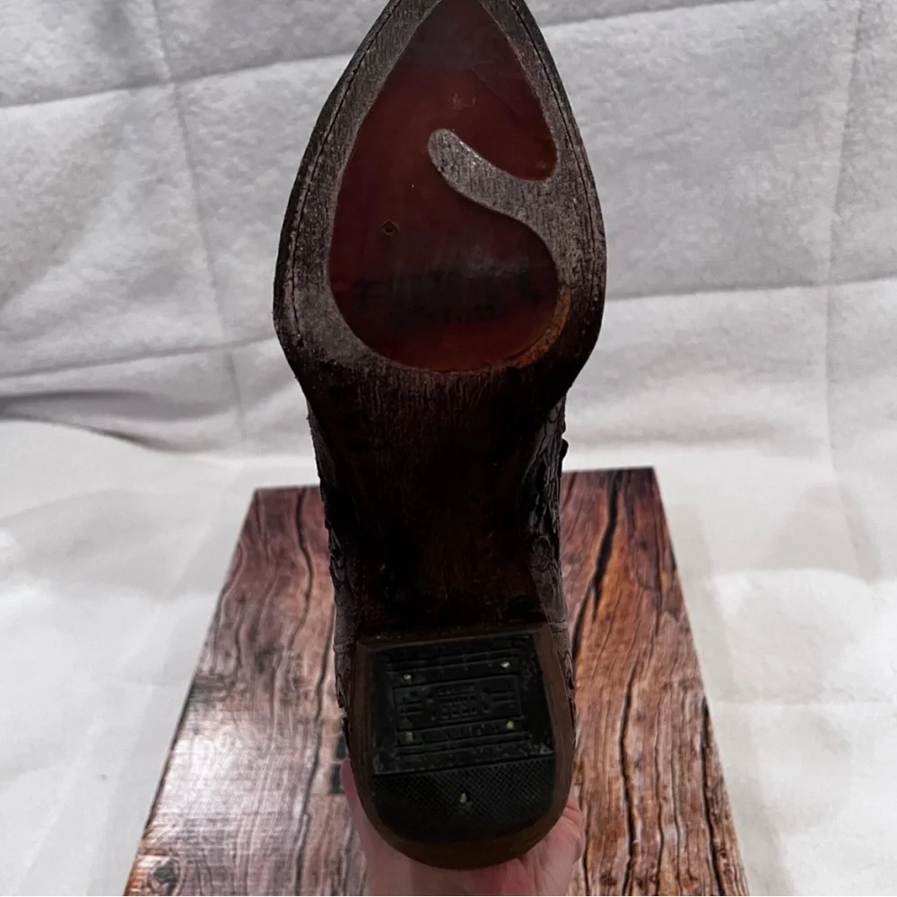 Corral Chocolate Croc Inlay - Picture 4 of 5